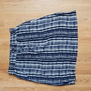 Eddie Bauer Skirt Tie Dye Print Casual Hand Pockets Blue White XS